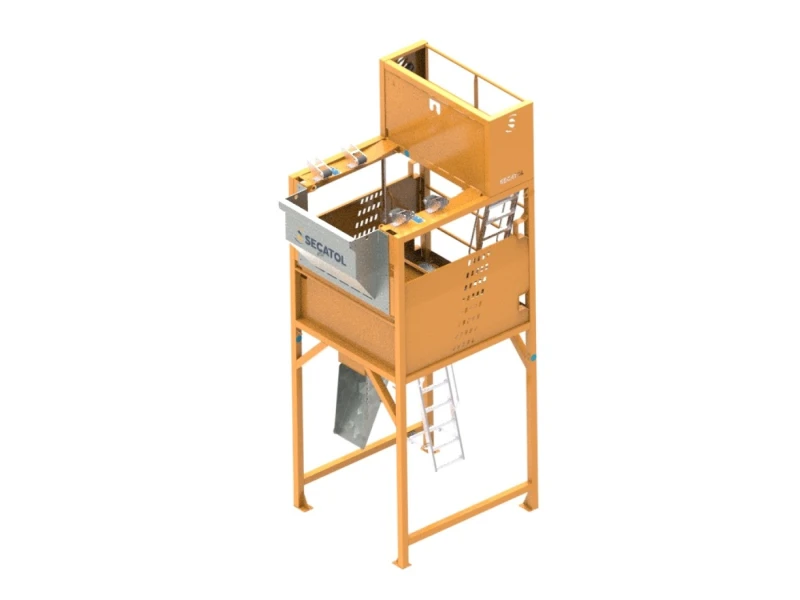 Tour de lavage pour benne de grande capacité